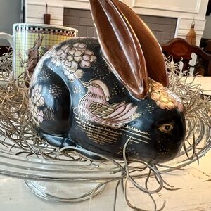 Vintage Asian Handpainted rabbit